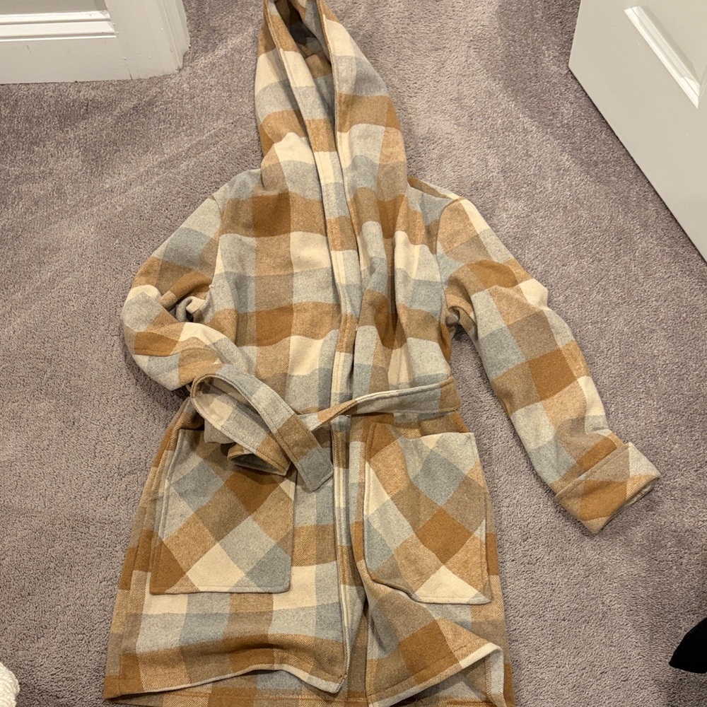 a new day Tan and Cream Checkered jacket